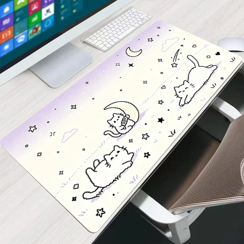 Gradient color Mouse Pad Gamer High-quality natural rubber Computer Desk Mat Laptop Gaming Accessories Cute Cat Office Mousepad