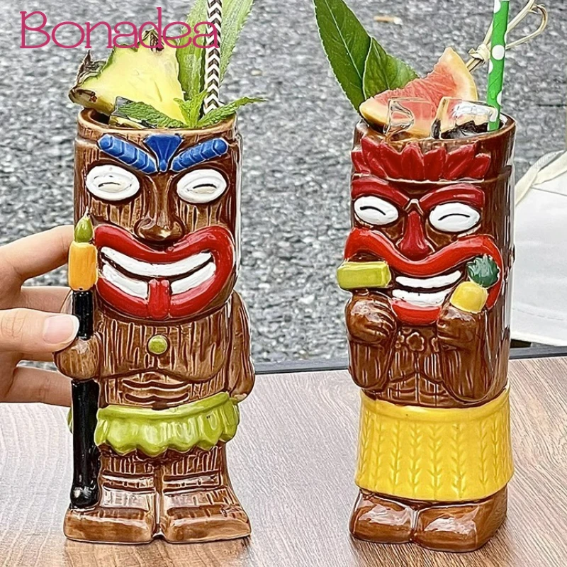 

Halloween Mugs Creative Ceramic Mug Coffee Cup Tiki Ceramic Mugs Cold Drink Mug Cups Drinkware Accessories Personalized Gift