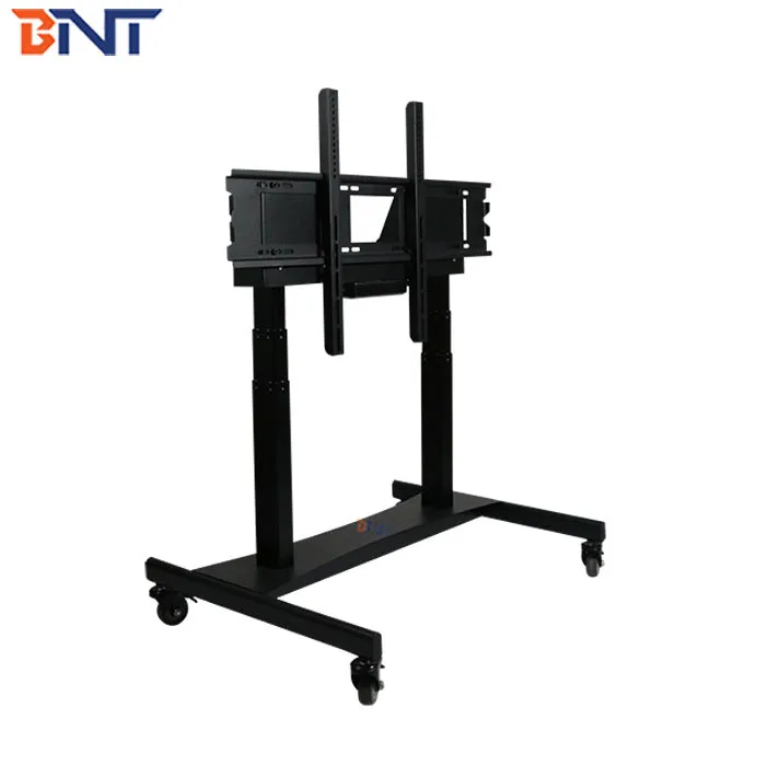 Motorized Flip up Style Mobile Tv Floor Stand with Lift Mechanism Supply for 46-75