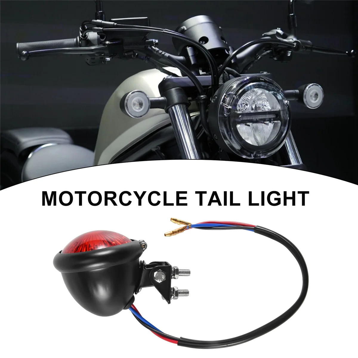 Red 12V Led Black Adjustable Cafe Racer Style Stop Tail Light Motorcycles Brake Rear Lamp Tail Light for Chopper BobberJAS