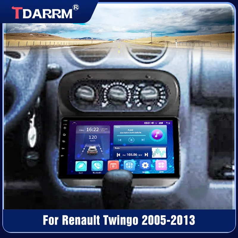 

9-дюймовая автомобильная панель для Renault Twingo 2005-2013, DVD-рамка, адаптер, стерео радио, аудиоприбор, головное устройство, навигационный жгут, панель, комплект