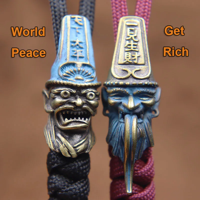 Çin hayalet memuru bıçak boncuk anahtarlık kolye takı EDC el yapımı dokuma DIY Paracord bilezik kordon asma aksesuarları