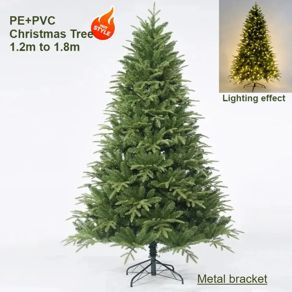 

Artificial Christmas Tree PE&PVC Material Encryption Luxury Odorless Christmas Tree 1.2m To 1.8m Christmas Home Scene Decoration