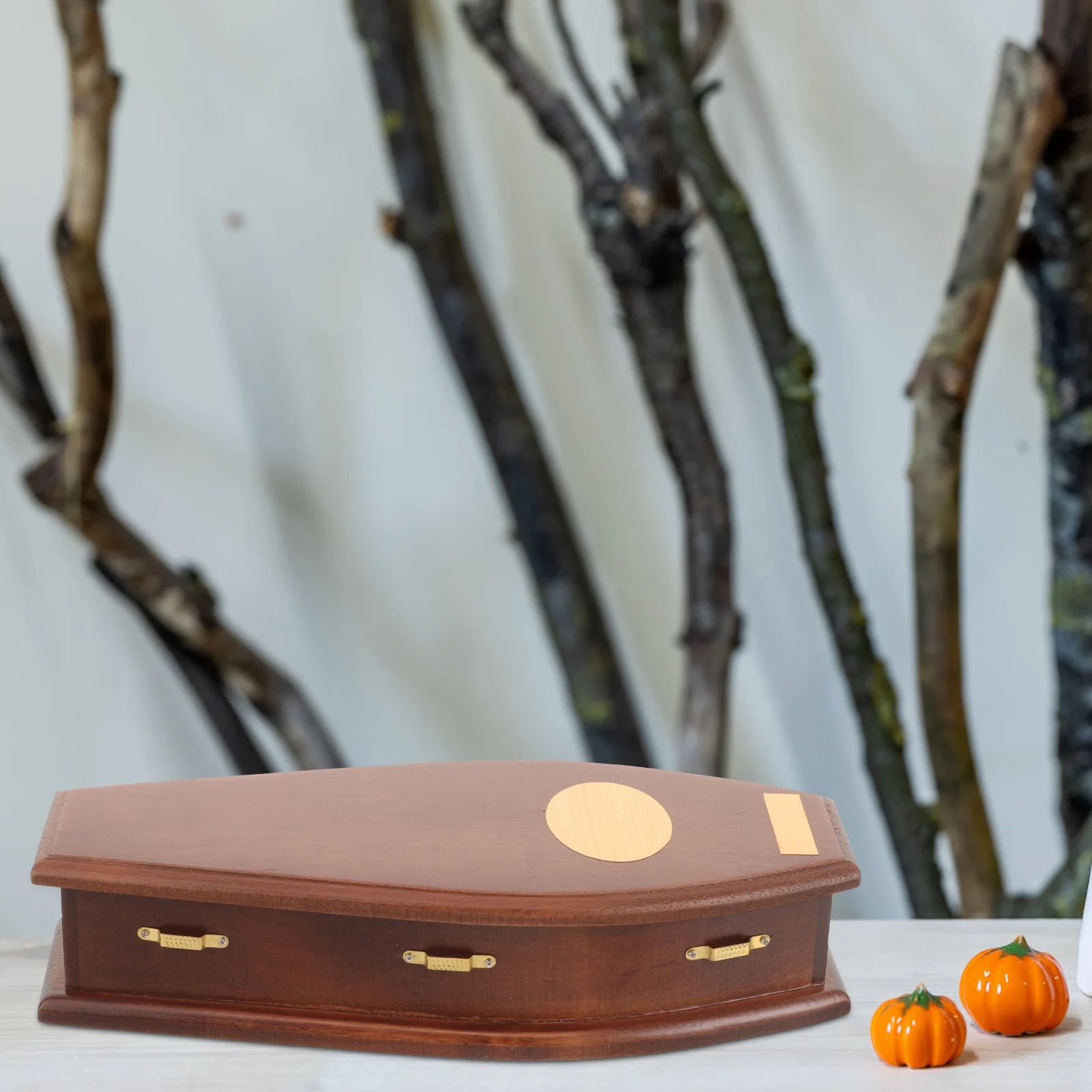 Small Coffin 1:12 Dollhouse Mini Furniture Model Ornaments Micro Scene DIY ( Color) Caskets Accessories Wood and