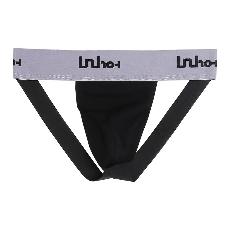 

Men's Bulge Jockstrap Cotton Ribbed Gays Low Rise Sexy Breathable Underwear for Squats Workout Athletic Support Thong Underpants