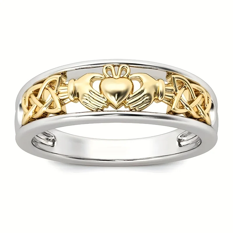 Retro Romantic Love Promise Ring for Women Men Wedding Daily Dating Exquisite Accessories Party Vacation Fashion Ring Gift