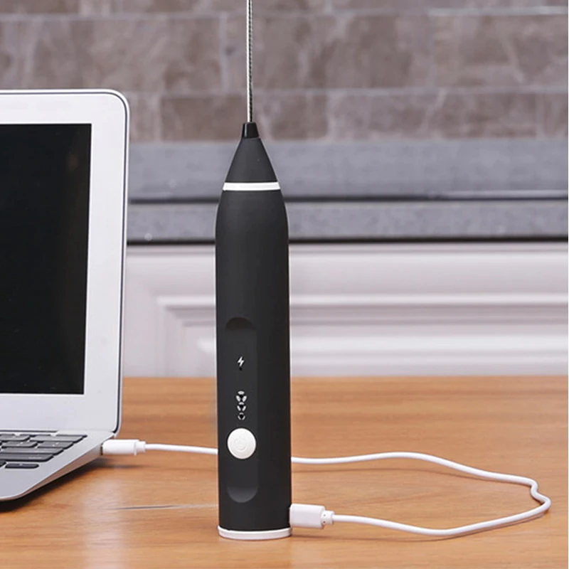 Espumador de leche portátil, licuadora de mano recargable por USB, máquina de bebidas de alta velocidad, batidora para café, crema de capuchino