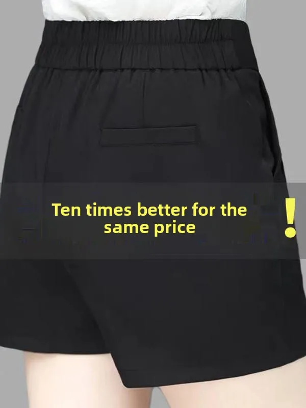 

Женские черные укороченные брюки для похудения, лето 2025, новинка, эластичный пояс, модные тонкие повседневные брюки в корейском стиле с высокой талией