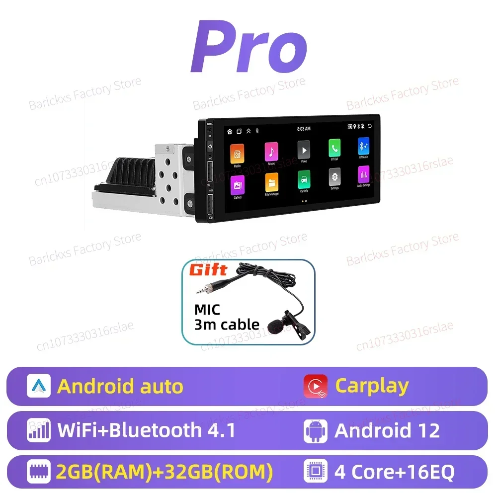 CarPlay Android Autoradio 1 Din Head Unit voor Renault Twingo II 2007-2016 Autoradio met Navigatie BT Multimedia