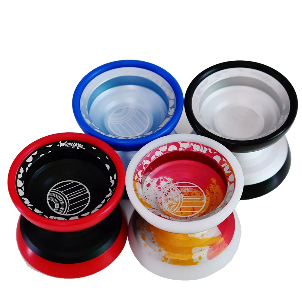 حلقة بلاستيكية من سبائك الألومنيوم الاحترافية من يويو مدمجة على الجانب الخارجي يويو مع ألعاب كلاسيكية عالية السرعة وغير مستجيبة #1