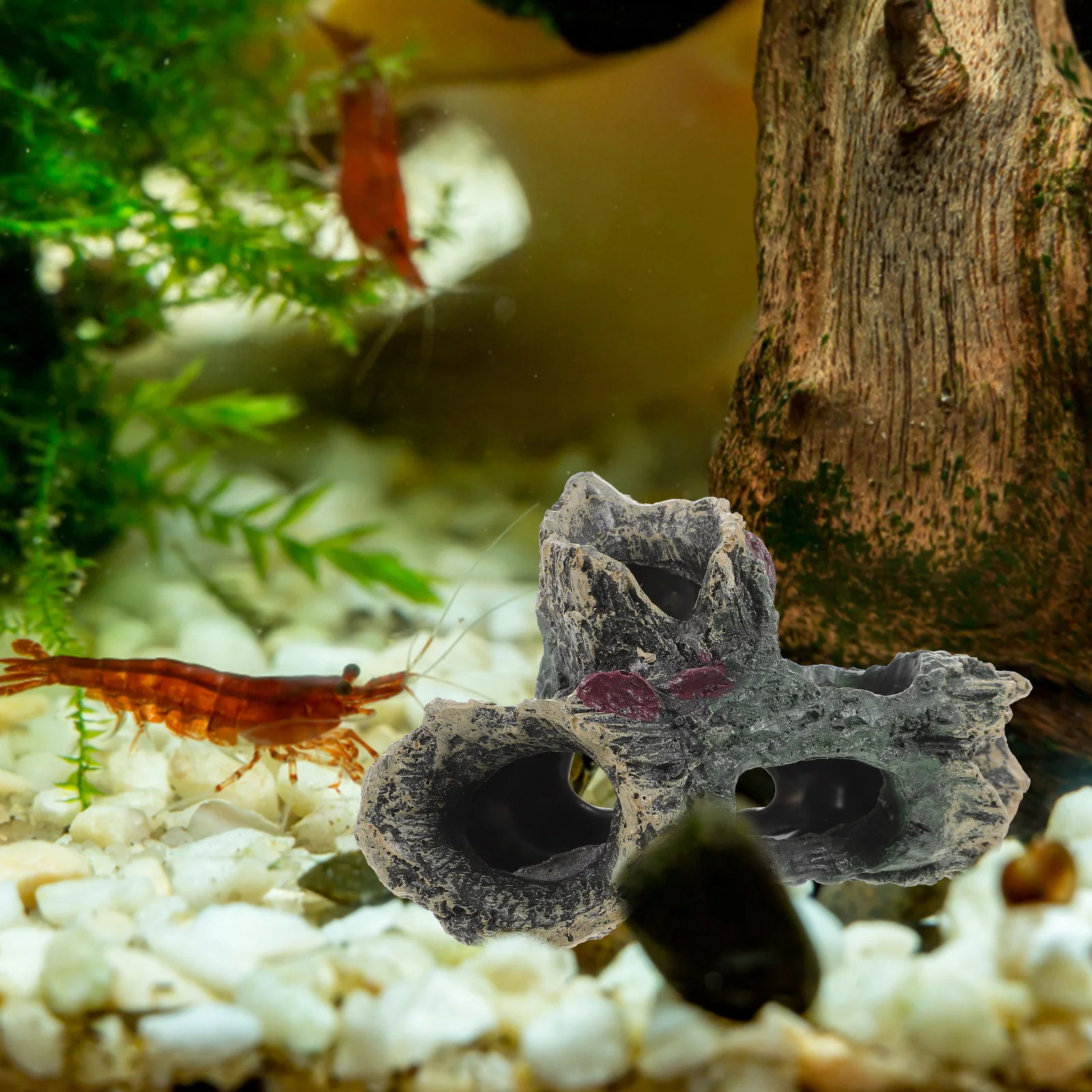 

Rock Cave Aquarium Decoration Natural Fish Realistic Fish Cave Hiding Shelter Vibrant Color Large Aquarium