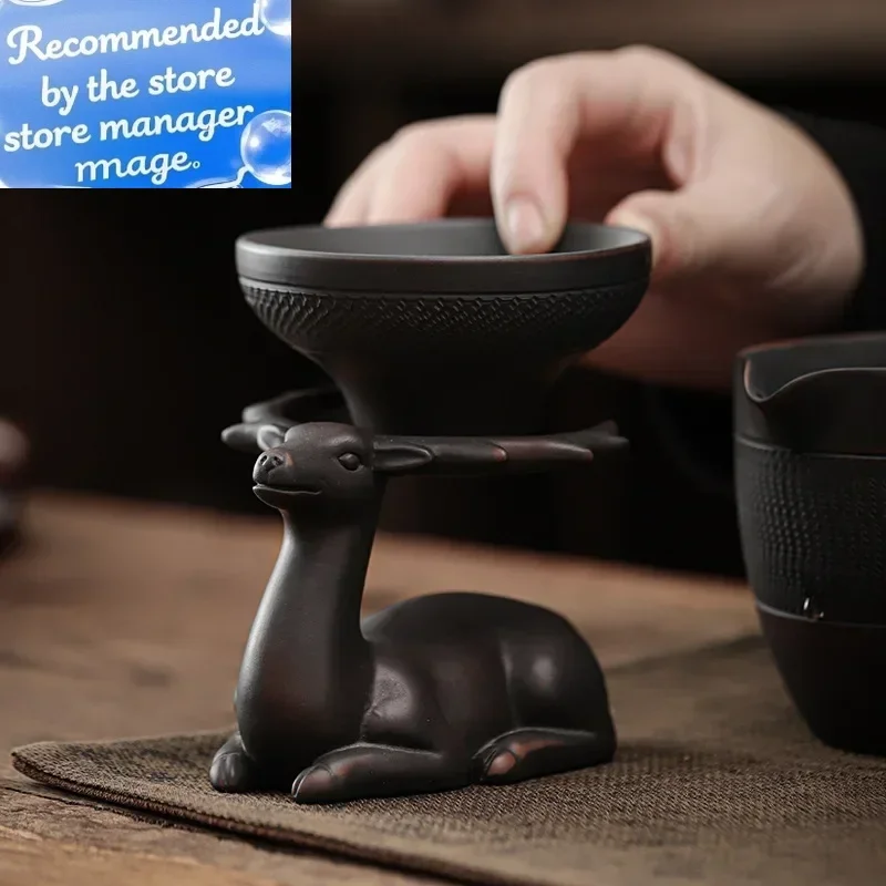 

Purple Pottery Filter Group Has Your Tea Strainer Porcelain Filter Hole Filter Rack Kung Fu Tea Ceremony Utensils Tea drain