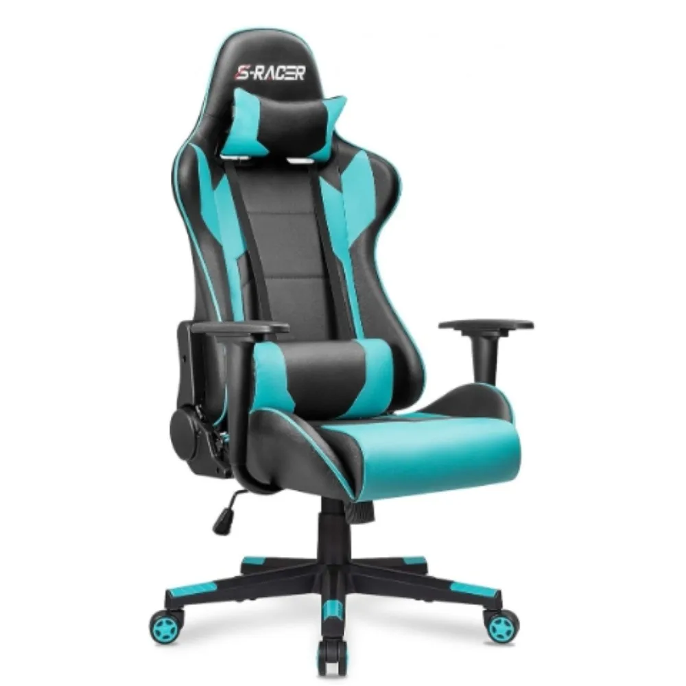 Office Chair High Back Computer Chair Leather Desk Chair Racing Executive Ergonomic Adjustable Swivel