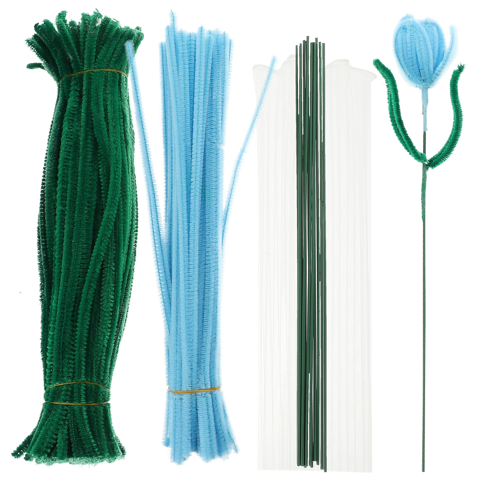 

DIY Tulip Blue H made Craft H made Tool Material Pipe Cleaners Pipe Cleaners Crafts Bendable Stems Rods