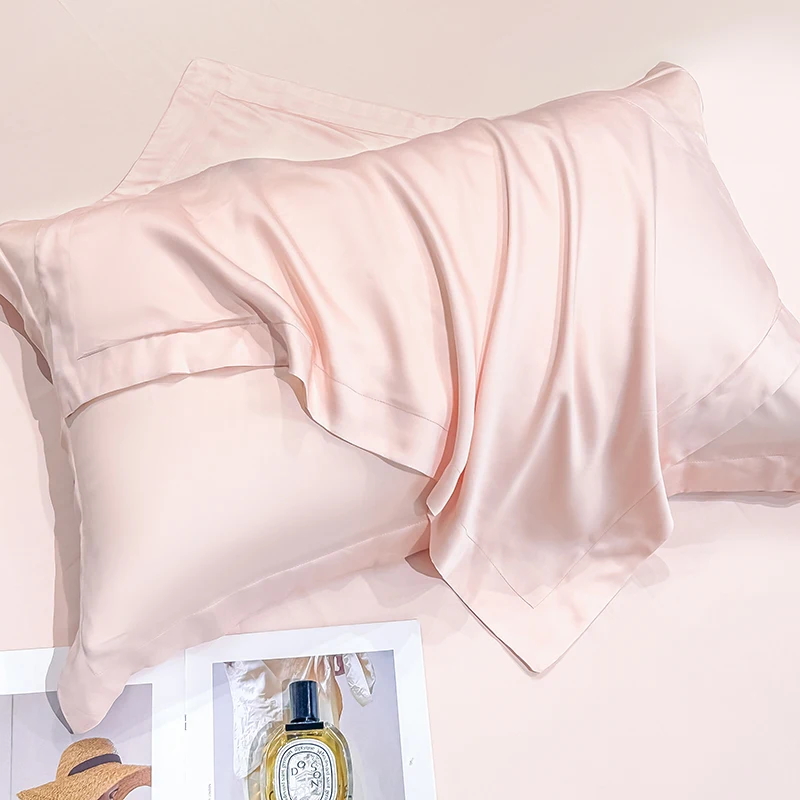Hot Sell Breathable Lyocell Silk Pillowcase Envelope Pillowcase Silk Satin Hair Bedding Hotel Luxury Free Shipping 1PC &2PCS