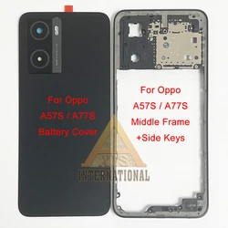 6.56'' Grade AAA For Oppo A57s CPH2385 Battery Cover A77S Back Case For Oppo A77s CPH2473 Back Cover Middle Frame+Sticker