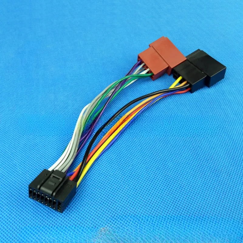 العالمي سيارة ستيريو ISO تسخير محول 16-Pin التوصيل والتشغيل مجموعة الأسلاك لتركيب راديو ما بعد البيع كينوود JVC #4