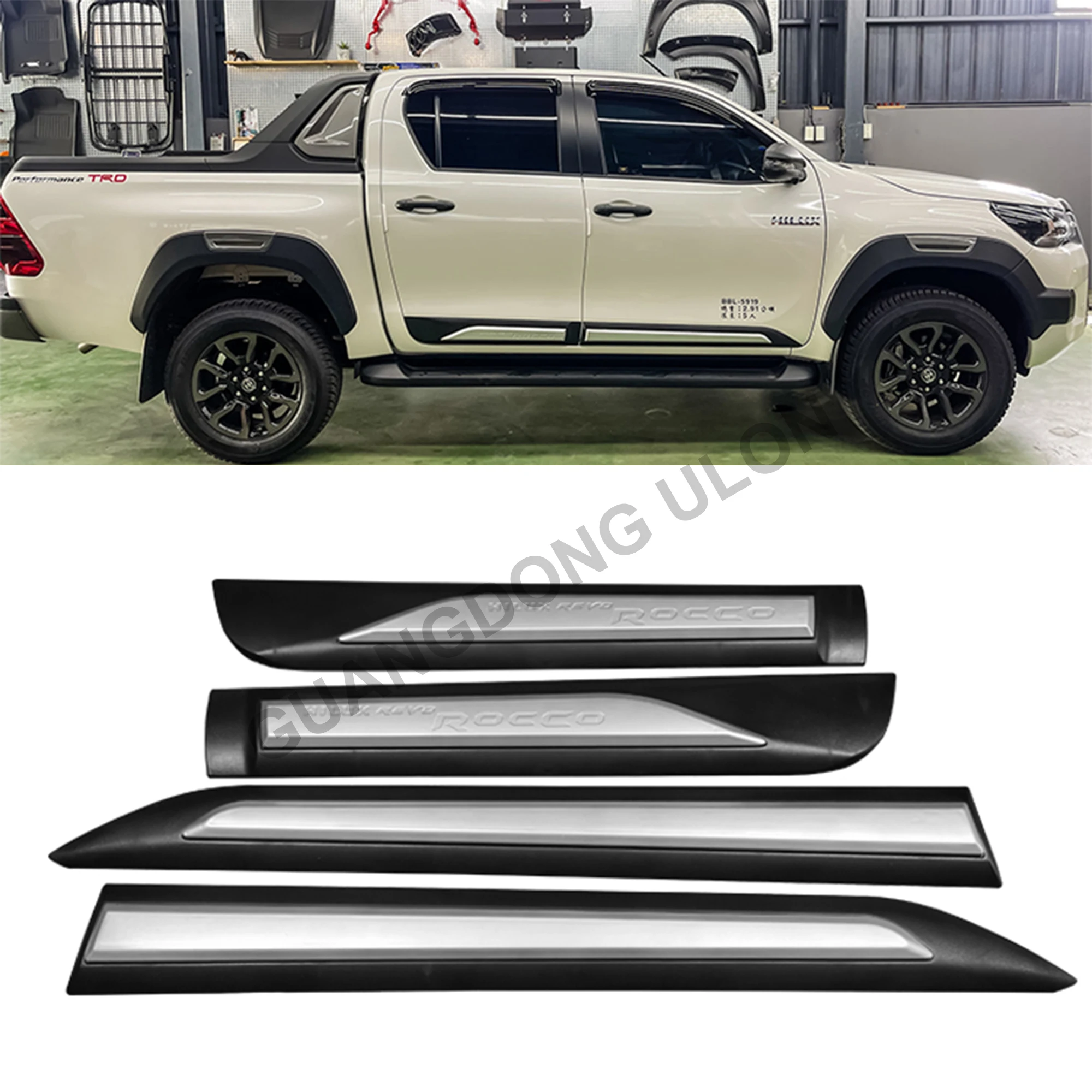 

Hilux, хромированное боковое литье, рандомный захват Hilux Revo Rocco 2015-2021