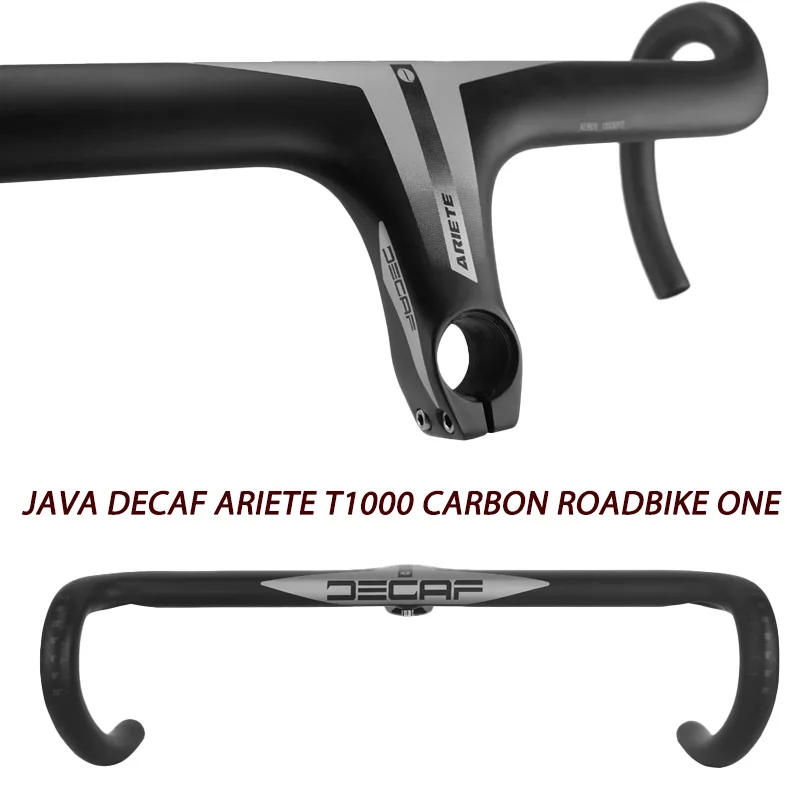 JAVA DECAF ARIETE T1000 bicicleta de carretera de fibra de carbono completa un peso del manillar alrededor de 377,8 g (380*80mm) diámetro de la abrazadera 28,6 MM