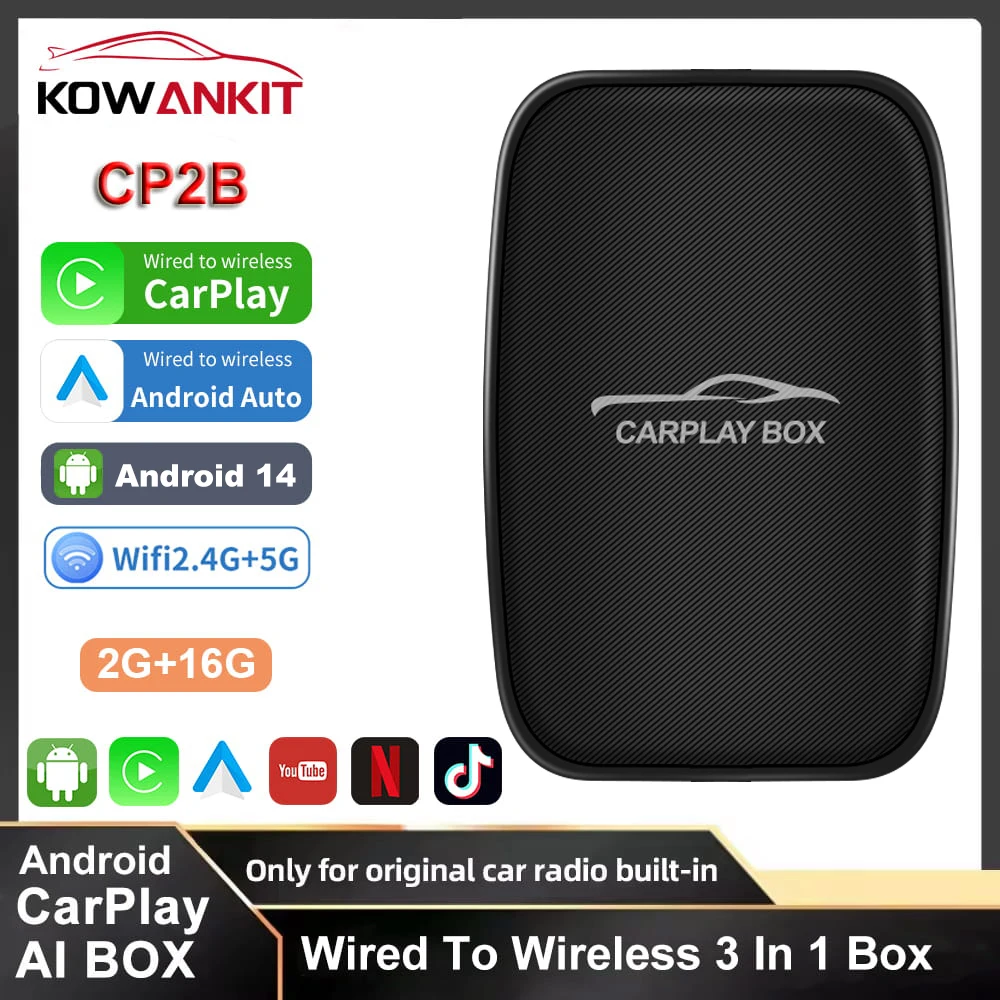 android-14-carplayスマートボックス-2-16g-プラグアンドプレイ-カーtvボックス-ワイヤレス-android-auto-3-in-1-カーアダプター-youtube-netflix対応-2026
