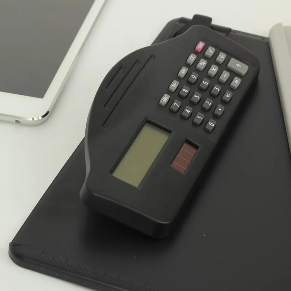

A4 Clipboard Calculator Plastic Writing Board Hard Paper Holder Lightweight Portable Office School Meeting Business Use Black