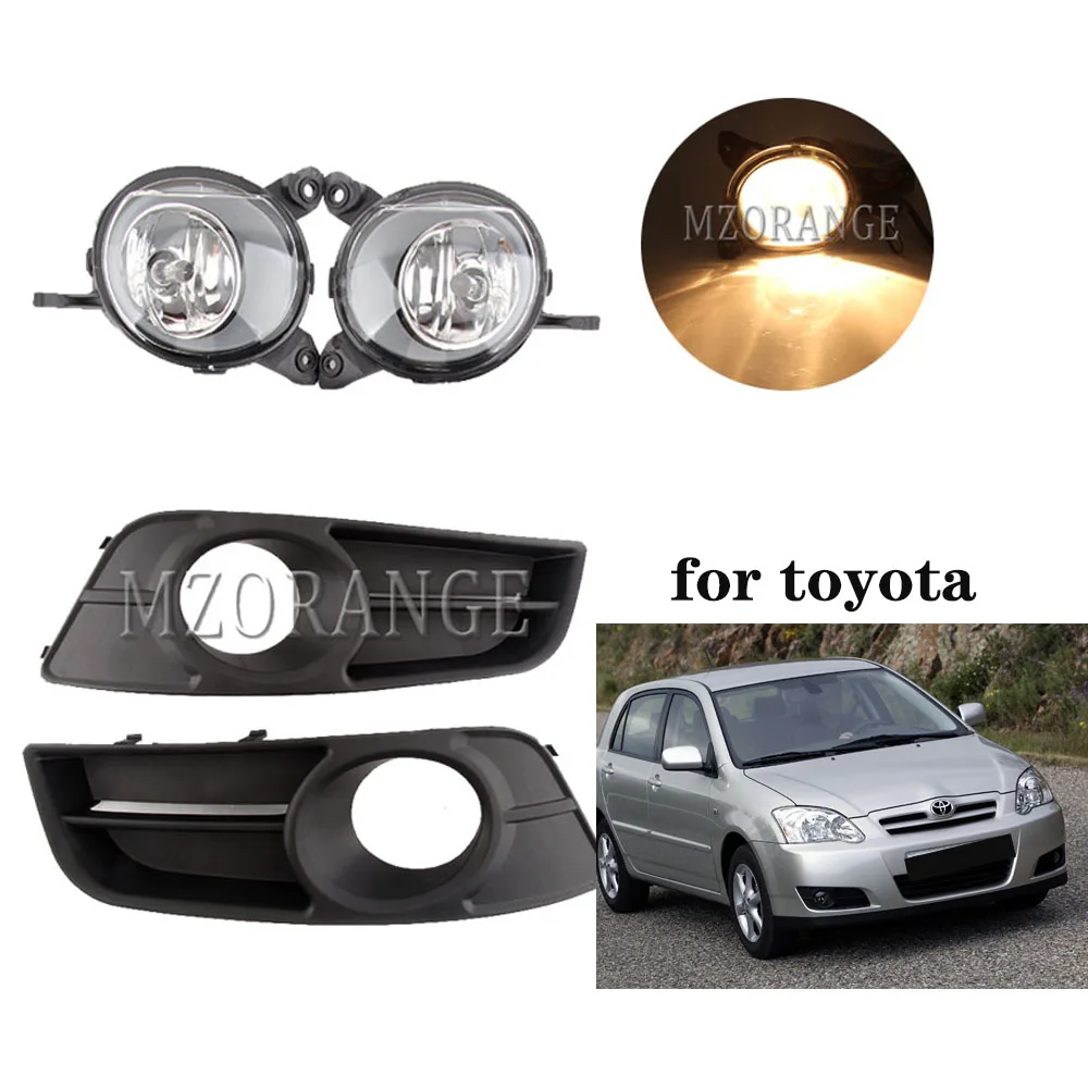 

Противотуманные фары версии ЕС для Toyota Corolla 2004 2005 2006, светодиодная крышка противотуманной фары, рамка, решетка для фар, комплект аксессуаров