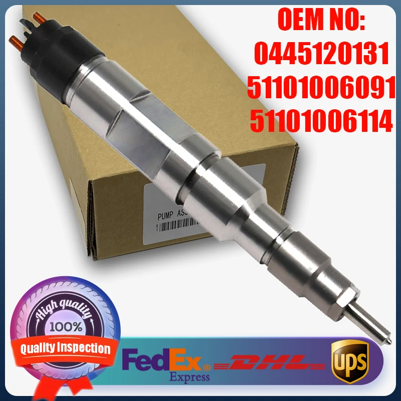 

New High Quality Common Rail Fuel Injector 0445120131 51101006091 51101006114 Diesel Engine Parts for MAN