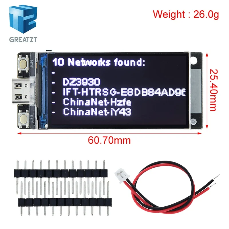 T-Display-S3 ESP32-S3 1.9 inch ST7789 LCD Display Development Board WIFI Bluetooth5.0 Wireless Module 170*320 Resolution