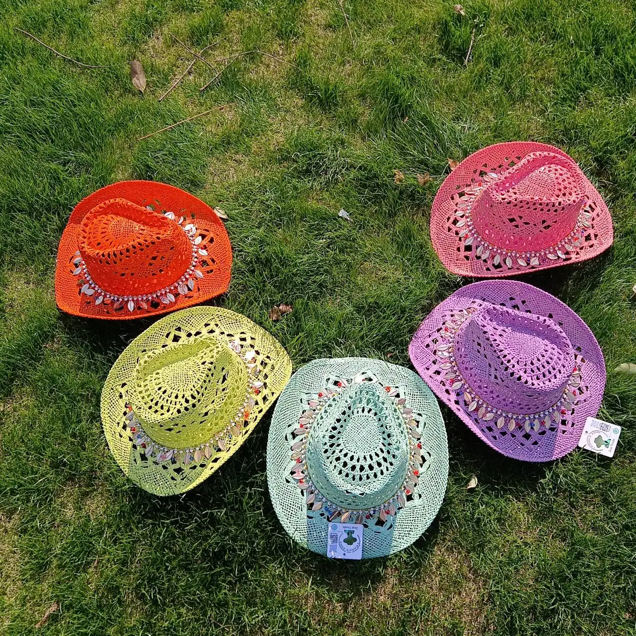 

Melesh Western Women's Straw Cowboy Hat Highly versatile wide-brimmed sun hat for sun protection and beachwear sombrero vaquerv