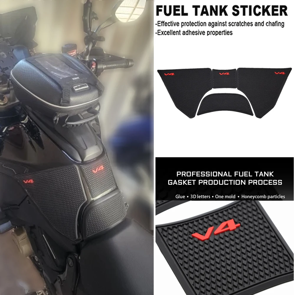 

Motorcycle fuel tank pad For Multistrada V4 / V4S 2025 Reservoir pad Protector Sticker Gas Knee Grip Side Traction Pad
