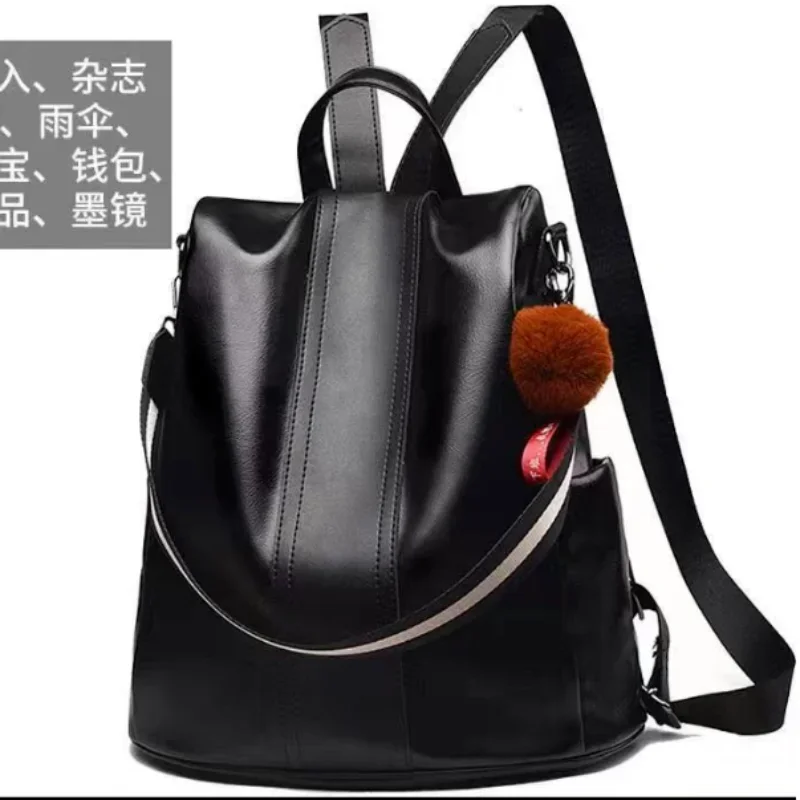 Women 2024 New Package Large Capacity Waterproof Fashion Bag Trend Soft Leather Girl Small Backpack Travel Anti-theft Schoolbag