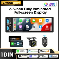 Pantalla TFT de 6,5 pulgadas, 1Din, inalámbrico, Carplay, Android, Radio para coche, reproductor MP5, estéreo, Bluetooth, FM, AM, RDS, DSP tipo C, carga PD3.0