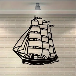 CIFbuy Metal Sailboat Wall Art, Antique Ship Decor, Sailing Ship Metal Sign, Nautical Metal Wall Art, Gift Hanging Wall Art