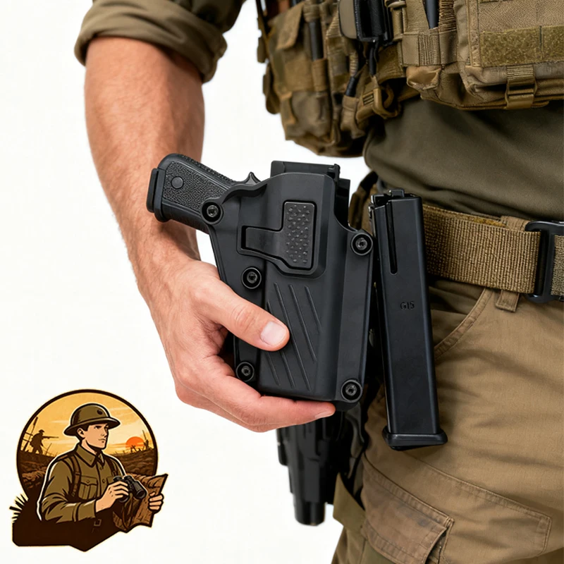 

New 92g Double-Stack Magazine Pouch Glock G17 Magazine Pouch With Waist Strap For Anti-Snatch Protection M92 P226 Double-Stack