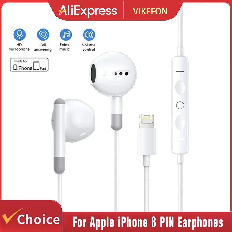 

2025 For Apple iPhone 14 Lighting Earphones 13 12 11 Pro Max XR XS X SE Plus Bluetooth In Ear Wired Earbuds Phone Accessories