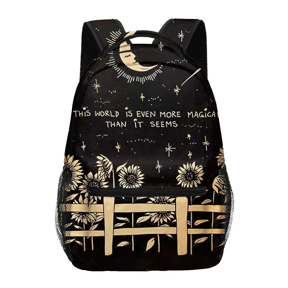 Mochila Popular de dibujos animados con margaritas y girasoles para estudiantes, mochilas para Notebook con estampado 3D de Oxford, mochilas de viaje impermeables para niños y niñas