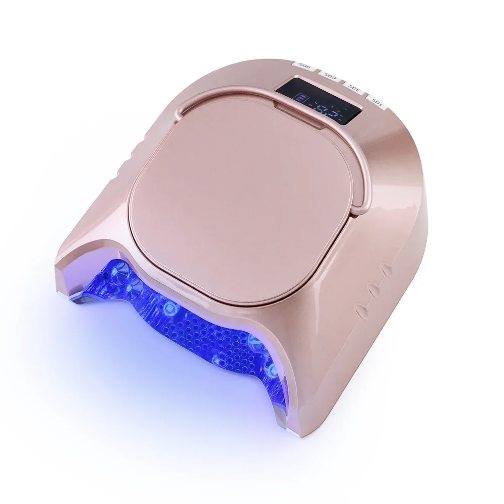 

Best Quality Salon Rose Gold Nail UV LED Lamp Cordless 86W Nail Dryer Light Machine Accept Private Logo