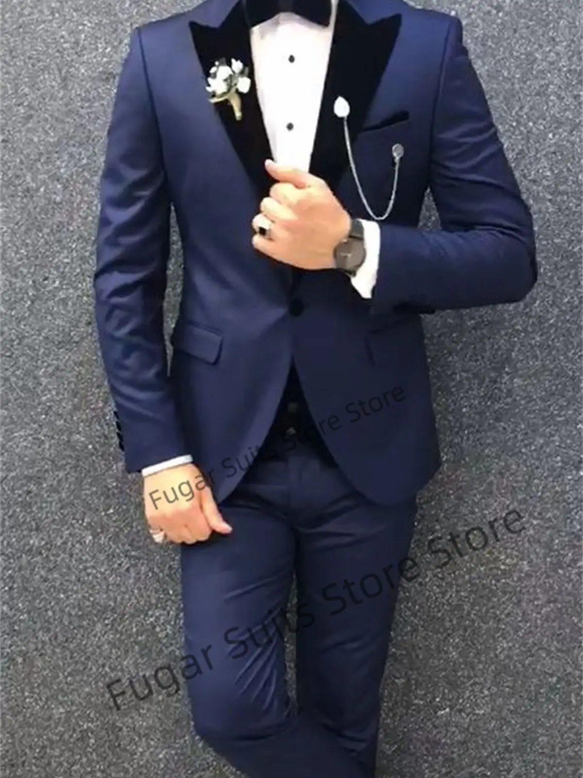 

American style Fashion Gray Party Men Suits Slim Fit Double Breasted Groom Prom Tuxedos2Pcs Sets Casual Male Blazers Ropa Hombre