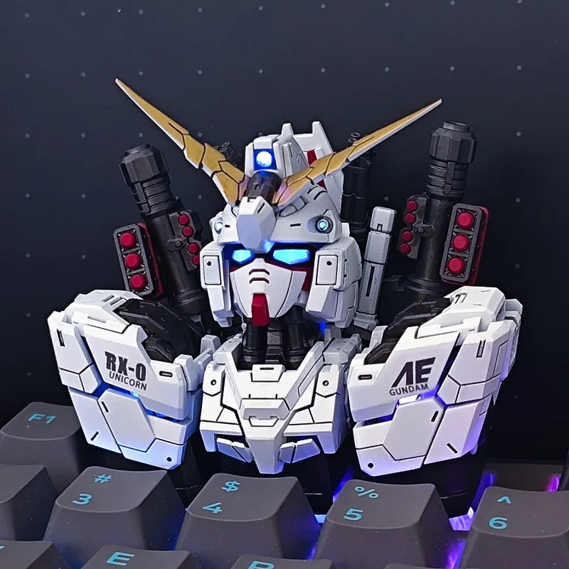 

Новая механическая клавиатура UNICORN GUNDAM-02 BANSHEE с трехосевыми кейкапами RX-0 Strike Gundam, с прозрачными клавишами, подарок-игрушка