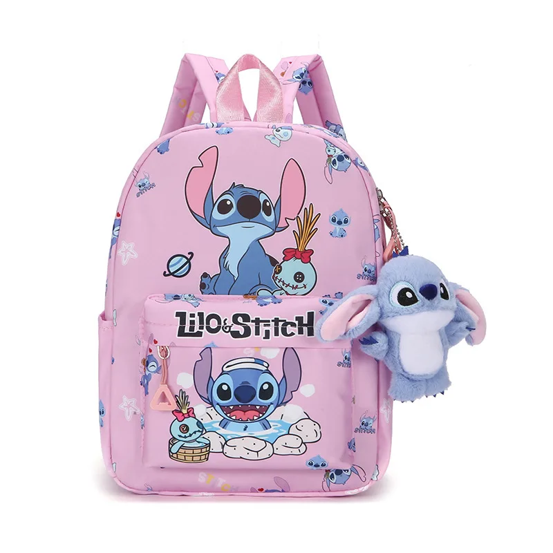 

Disney Stitch New Cartoon Children Schoolbag Cute Baby Kindergarten Shoulder Bag Girl mickey mouse Outdoor Backpack
