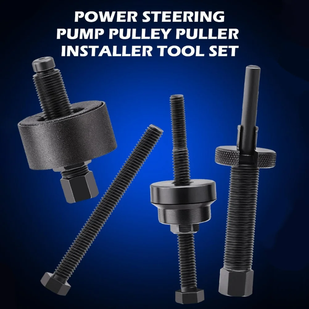 7-Piece Metal Pulley Puller Installer Kit for Power Steering Pump Work on For ford and For General Motors Models