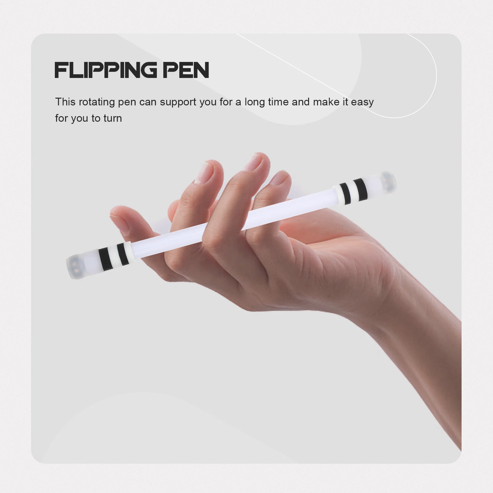 2 Pcs Guinea Pig Student Ballpoint Pens Black Silicone Glowing Finger