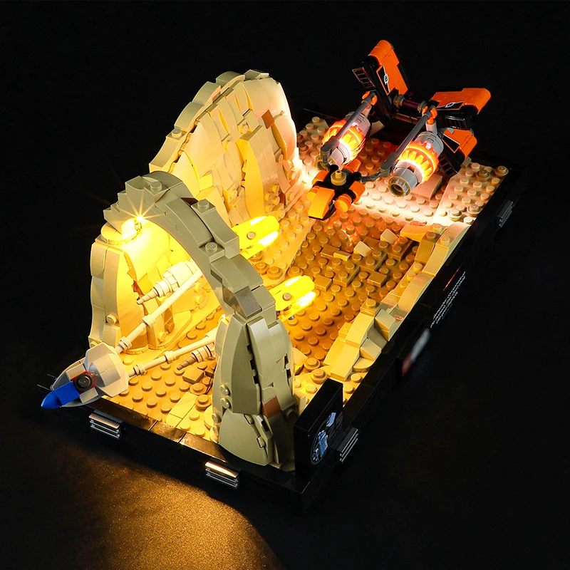 DIY LED Light Kit For LEGO 75380 Mos Espa Podrace Diorama Shuttle Racing (Only LED Light,Without Blocks Model)