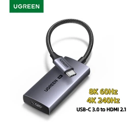 UGREEN USB C to 8K HDMI Adapter for Xiaomi MacBook Pro Air iPad Samsung Galaxy 8K/60Hz 4K/240Hz USB C to HDMI Converter Cable