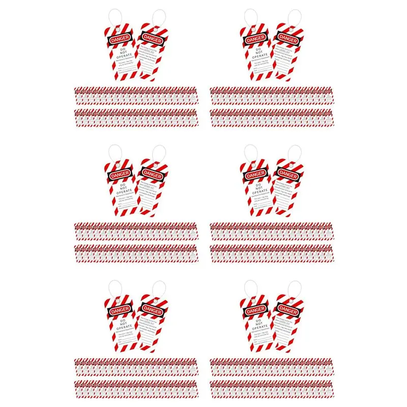 

【ORNAMENT】Бирки для блокировки и маркировки (Lockout Tagout), 3 x 5,75 дюйма, 240 бирок «Опасность: Не включать» с 240 стяжками, водостойкие и устойчивые к разрывам LOTO-бирки