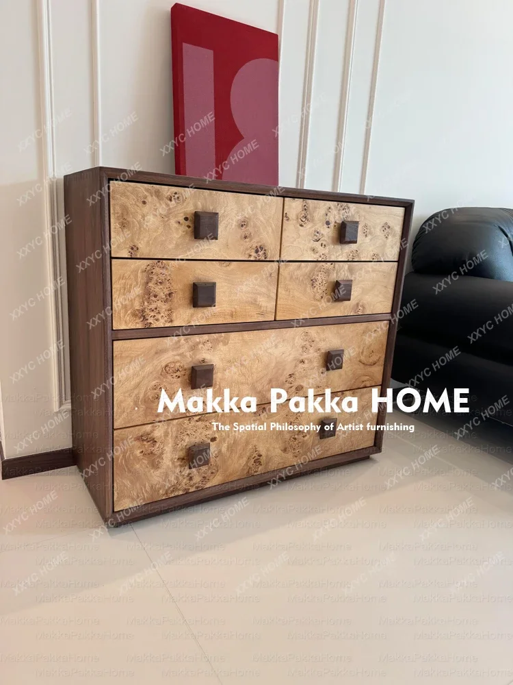 

A Medieval retro solid wood storage chest creative surprise quiet wind art bedroom storage cabinet