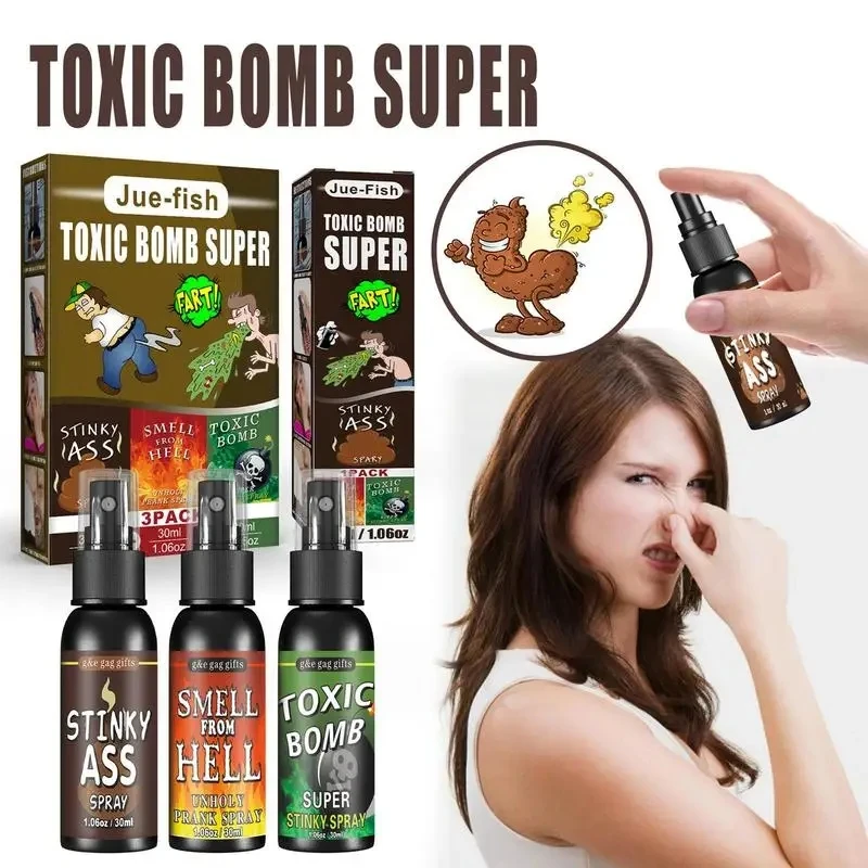 90ml Poop Spray Creative Liquid Fart Gag Prank Joke Spray Funny Halloween Toy Stink Bomb Extra Strong Smelly Stinky Gas Spray