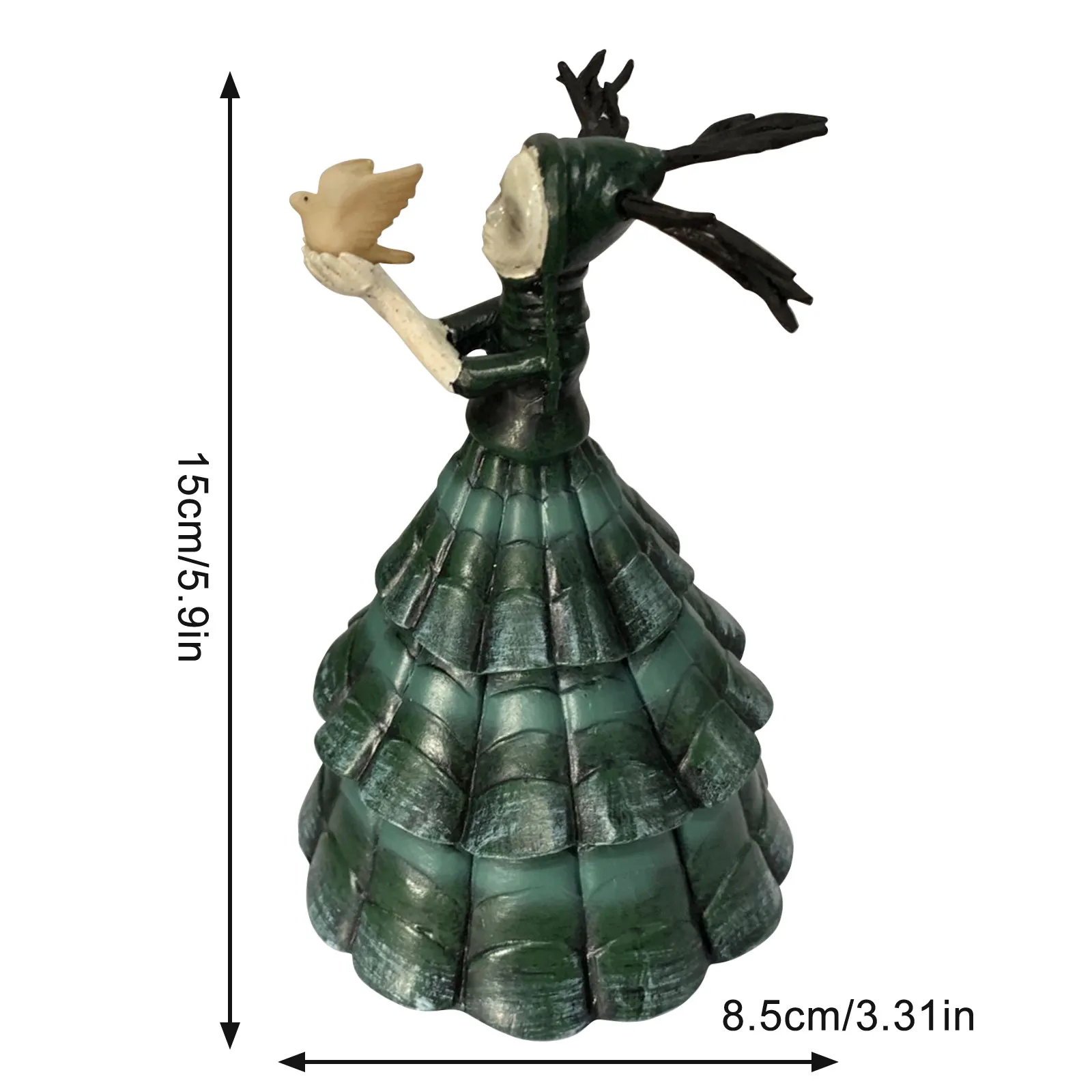 Resin Witch Statue, Witch Resin Crafts Patio Witch Garden Decoration DecoracióN Y Accesorios De Mesa Room Decoration New