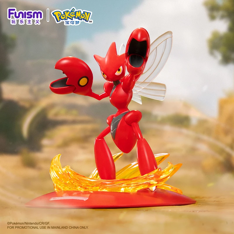 Funism Original Pokemon Action Figures Scyther Scizor Exquisite Anime Game Figure Collectible Cartoon Model Ornament Toy Gift