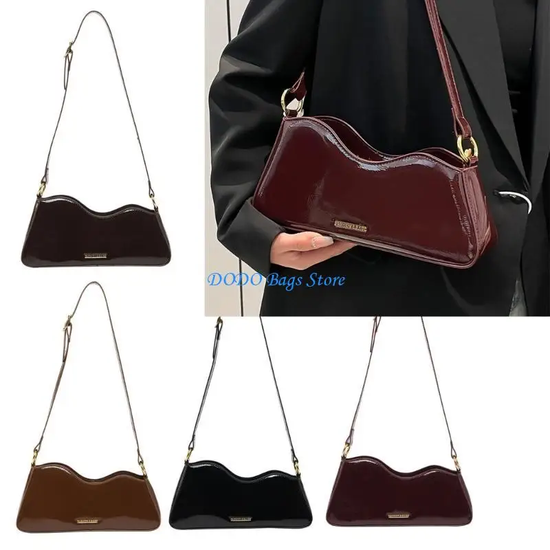 حقيبة يد نسائية أنيقة حقيبة الإبط بلون حقيبة كتف السيدات حقيبة التنقل العصرية حقيبة تحت الإبط حقيبة تسوق #5